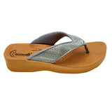 Aerowalk Women Grey Slip-On Sandal with Checkered Upper (08FK_GREY)