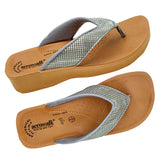 Aerowalk Women Grey Slip-On Sandal with Checkered Upper (08FK_GREY)