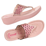 Aerowalk Women Nude Pink Slip-on Sandal with Laser-cut Upper (AT68_NUDE PINK)