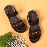 Aerowalk Women Brown Wedges Sandal (AT84_BROWN)