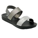 Inblu Women Gun Metal Flat Sandal with Pull On Closure (BM79_G.METAL)