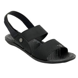 Aerowalk Men Black Sandal with Velcro Closure (DH86_BLACK)