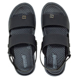 Aerowalk Men Black Sandal with Velcro Closure (DH86_BLACK)