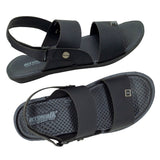 Aerowalk Men Black Sandal with Velcro Closure (DH86_BLACK)