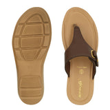 Aerowalk BROWN Slipper with slip-on for female