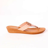 Inblu Women Pink V-Shape Sandal with Embelished Upper & Slip-On Closure (GM10_PINK)