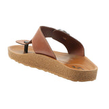 Aerowalk Men Dark Tan T-Shape Slipper with Buckle Styling (KC28_DK.TAN)