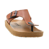 Aerowalk Men Dark Tan T-Shape Slipper with Buckle Styling (KC28_DK.TAN)