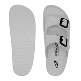 Aerowalk Men White Mule Design Slipper with Buckle Styling & Slip-on Closure (KC71_WHITE)