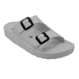 Aerowalk Men White Mule Design Slipper with Buckle Styling & Slip-on Closure (KC71_WHITE)