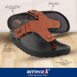 Aerowalk TAN Slipper with velcro for male