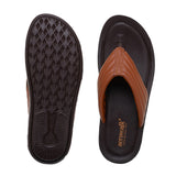 Aerowalk Men Tan Thong Style Flip-Flop with Textured Upper (NV08_TAN)