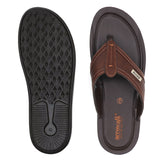 Aerowalk Men Brown Slip-On Sandal (NV21_BROWN)