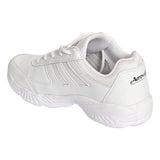 AEROWALK White Cushioned Insole with Lightweight EVA Sole & Anti-Skid Technology Lace-Up School Shoes for Boys (SS02)